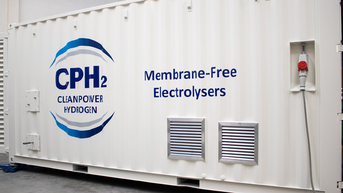 Containerised electrolyser side view 